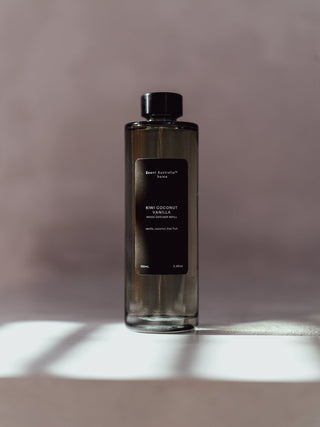 kirri fragrance oil bottle in morning light