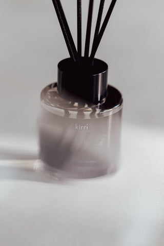 close up of a kirri reed diffuser in soft daylight