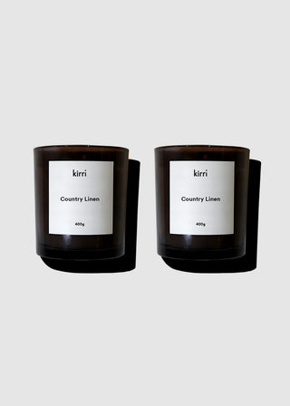 Country Linen Candle (400g) Duo