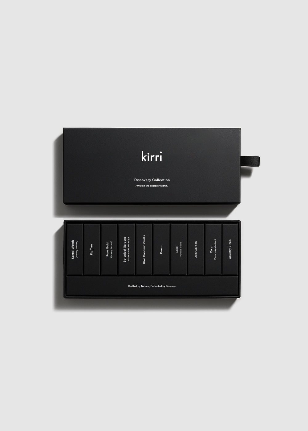 kirri discovery kit with ten 2ml iconic scent samples